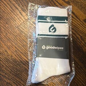 White and Green Men's Casual Socks